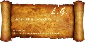 Laczuska Gordon névjegykártya